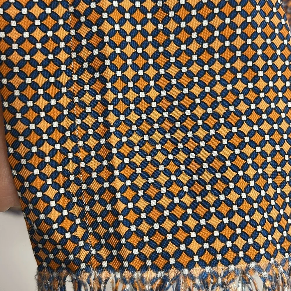 Burma Bibas 100% silk chain geometric print rectangular scarf